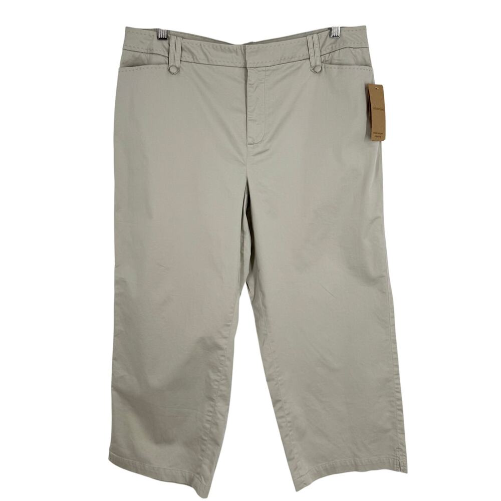 Coldwater Creek Sz 14 Natural Waist Pant Cropped Leg Pants Business Office